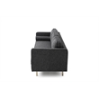 Pemberly Row Mid-Century Contemporary Fabric Sofa in Charcoal