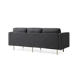 Pemberly Row Mid-Century Contemporary Fabric Sofa in Charcoal
