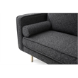 Pemberly Row Mid-Century Contemporary Fabric Sofa in Charcoal
