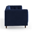 Pemberly Row Mid-Century Contemporary Velvet Sofa in Sapphire
