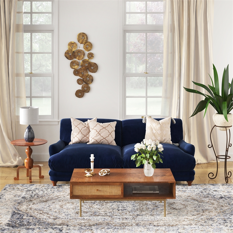 Pemberly Row Modern / Contemporary Solid Wood Side Table in Gold