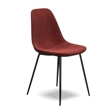 Pemberly Row Performance Velvet Side Chairs (Set of 2) in Red