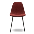 Pemberly Row Performance Velvet Side Chairs (Set of 2) in Red