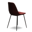 Pemberly Row Performance Velvet Side Chairs (Set of 2) in Red