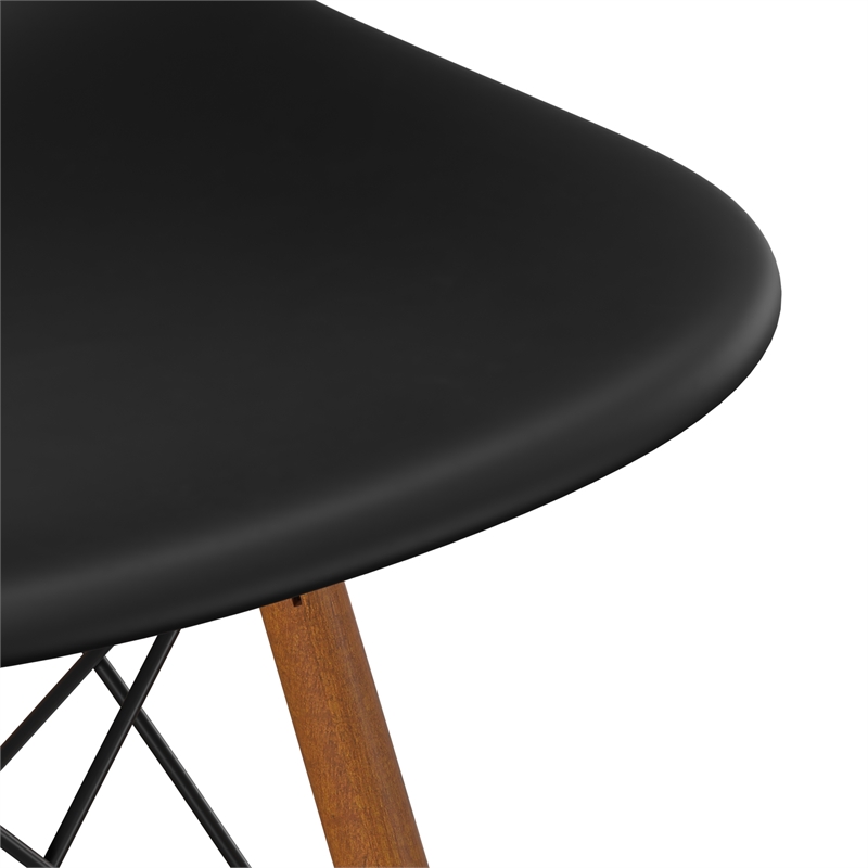 Pemberly Row Bar Height Stools (Set of 2) in Black and Walnut