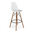 Pemberly Row Bar Height Stools (Set of 2) in White and Walnut