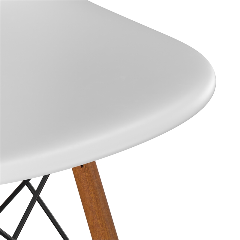 Pemberly Row Bar Height Stools (Set of 2) in White and Walnut
