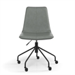 Pemberly Row Vegan Leather Rolling Swivel Task Chair in Smoke