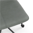 Pemberly Row Vegan Leather Rolling Swivel Task Chair in Smoke