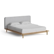 Pemberly Row Mid-Century Contemporary King Size Bed in Natural