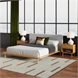 Pemberly Row Mid-Century Contemporary King Size Bed in Natural