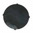 Pemberly Row Contemporary Genuine Marble Coffee Table in Black