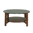 Pemberly Row Contemporary Genuine Marble Coffee Table in Black