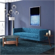 Pemberly Row Contemporary Genuine Marble Coffee Table in Black
