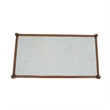 Pemberly Row Contemporary Genuine Marble Coffee Table in White