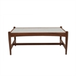 Pemberly Row Contemporary Genuine Marble Coffee Table in White