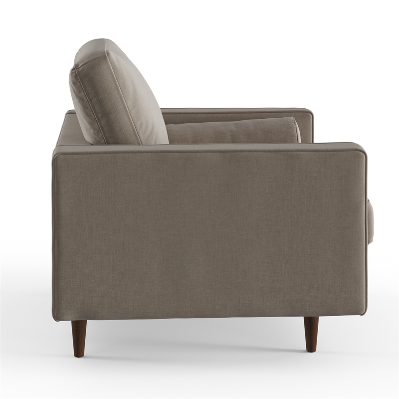 Pemberly Row Contemporary Upholstered Fabric Arm Chair in Gray
