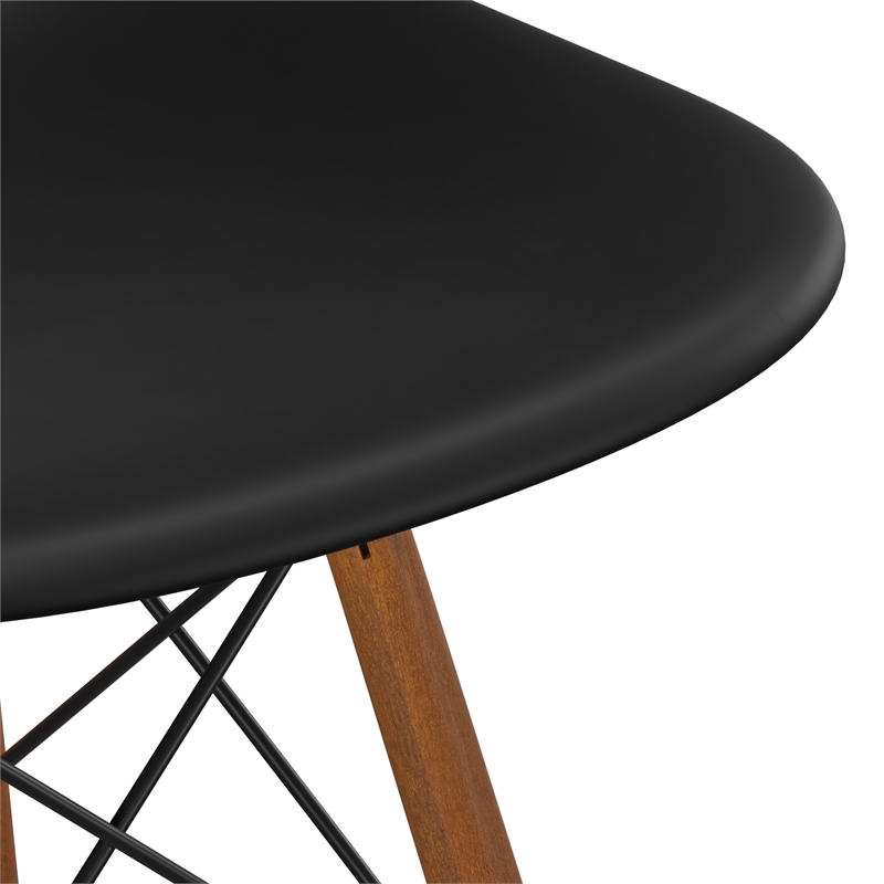 Pemberly Row Counter Height Stools (Set of 2) in Black and Walnut