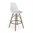 Pemberly Row Counter Height Stools (Set of 2) in White and Walnut