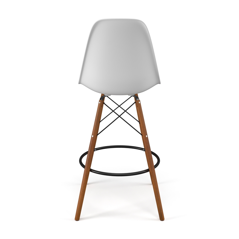 Pemberly Row Counter Height Stools (Set of 2) in White and Walnut