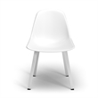 Pemberly Row Mid-Century Molded Plastic Seat Dining Chair in White