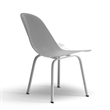 Pemberly Row Mid-Century Molded Plastic Seat Dining Chair in White