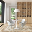 Pemberly Row Mid-Century Molded Plastic Seat Dining Chair in White