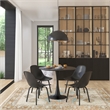 Pemberly Row Mid-Century Molded Plastic Seat Dining Chair in Black