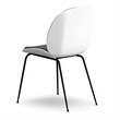 Pemberly Row Modern Fabric Side Chair (Set of 2) in White and Gray