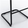 Pemberly Row Cane Back Boucle Bar Height Stool (Set of 2) in Black