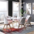 Pemberly Row Contemporary Leather Side Chairs (Set of 2) in Red