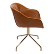 Pemberly Row Modern / Contemporary Vegan Leather Armchair in Tan