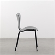 Pemberly Row Contemporary Plastic Side Chair (Set of 2) in Gray