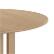 Pemberly Row Contemporary Wood Round Dining Table in Natural