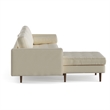 Pemberly Row Contemporary Fabric Reversible Sectional in Beige
