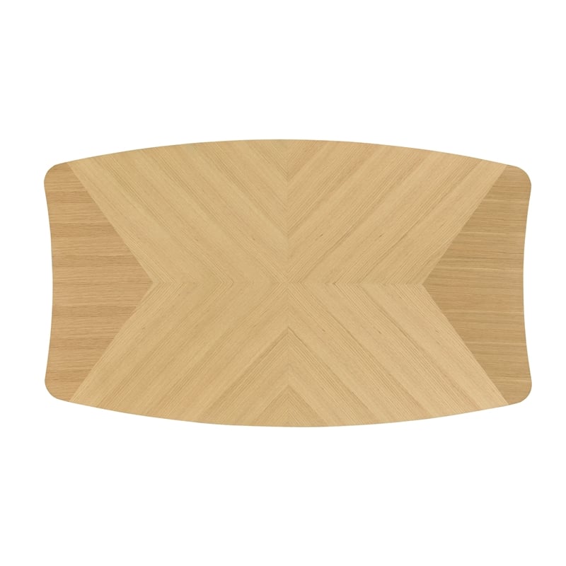 Pemberly Row Mid-Century Contemporary Wood Dining Table in Oak