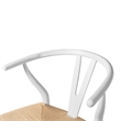 Pemberly Row Contemporary Rattan Counter Height Stool in White