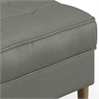 Pemberly Row Modern Vegan Leather Rectangular Ottoman in Slate