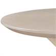Pemberly Row Contemporary Wood Oval Coffee Table in Light Oak
