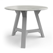 Pemberly Row Contemporary Vinyl Faux Marble Side Table in Gray