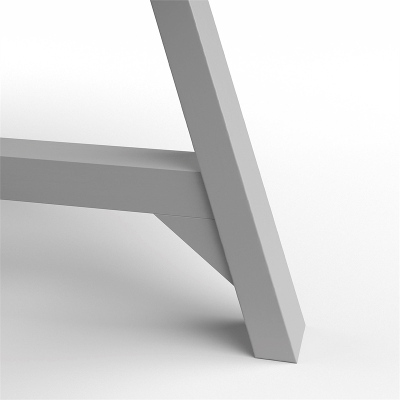 Pemberly Row Contemporary Vinyl Faux Marble Side Table in Gray