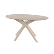 Pemberly Row Contemporary Wood Oval Dining Table in Light Oak