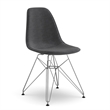 Pemberly Row Contemporary Fabric Side Chairs (Set of 2) in Gray