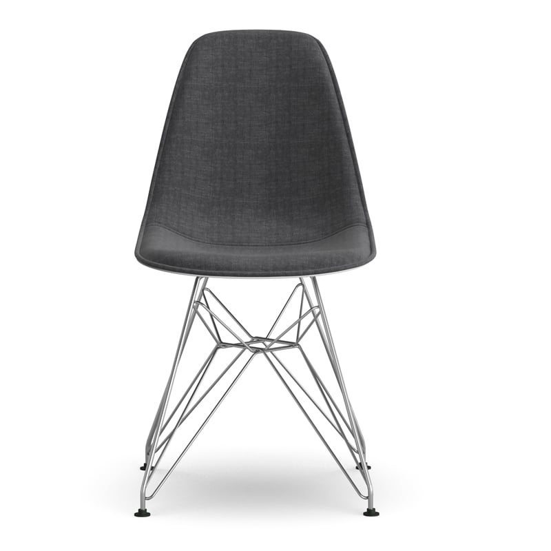 Pemberly Row Contemporary Fabric Side Chairs (Set of 2) in Gray