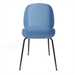 Pemberly Row Contemporary Plastic Side Chairs (Set of 2) in Blue