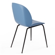 Pemberly Row Contemporary Plastic Side Chairs (Set of 2) in Blue