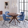 Pemberly Row Contemporary Plastic Side Chairs (Set of 2) in Blue