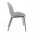 Pemberly Row Contemporary Plastic Side Chairs (Set of 2) in Gray