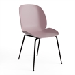 Pemberly Row Contemporary Plastic Side Chairs (Set of 2) in Pink