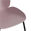Pemberly Row Contemporary Plastic Side Chairs (Set of 2) in Pink